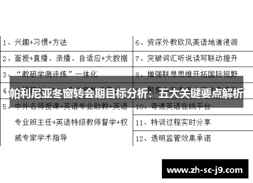 帕利尼亚冬窗转会期目标分析：五大关键要点解析